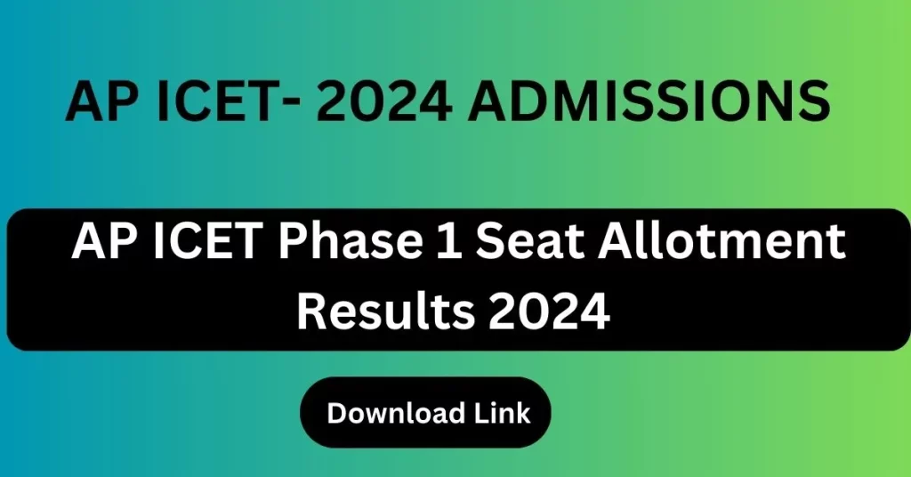 AP ICET Seat Allotment Results 2024