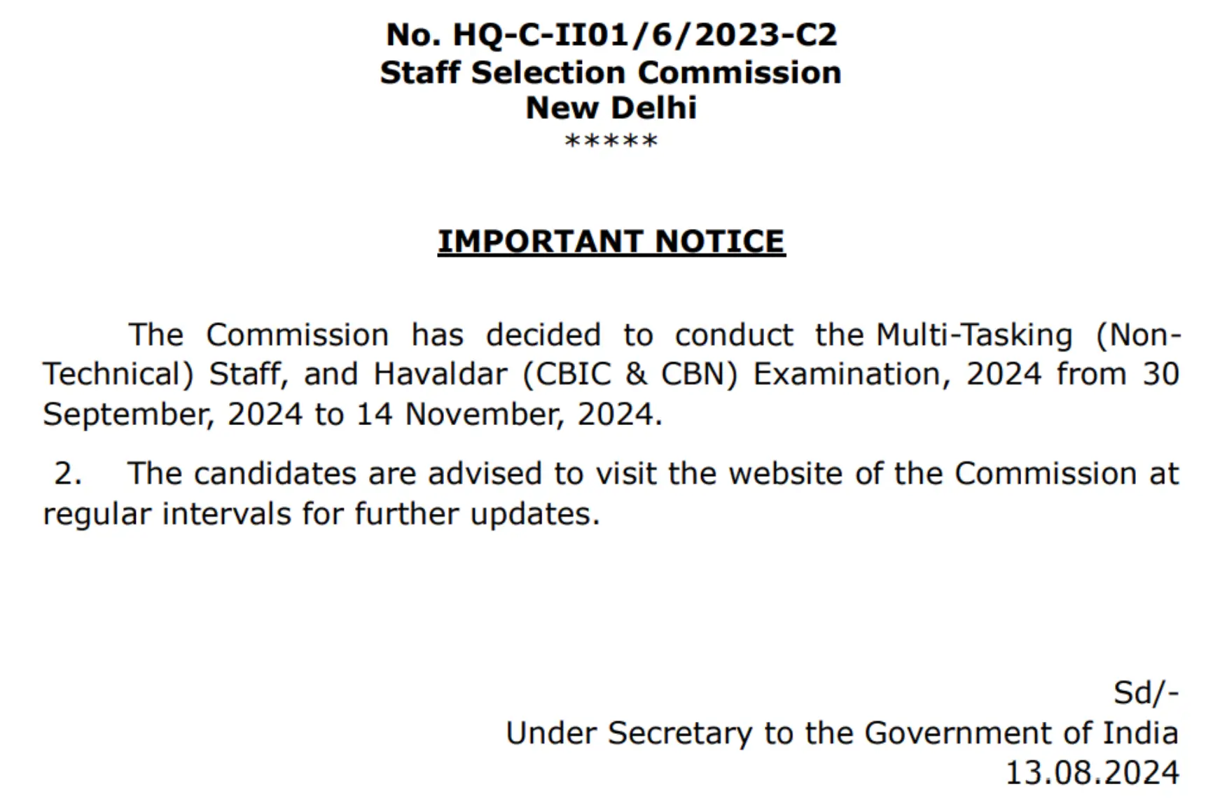 SSC MTS Exam Date 2024 Out at ssc.gov.in, Check Official Schedule_3.1