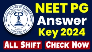 NEET PG Answer Key 2024, All Shift Paper Solution PDF Download