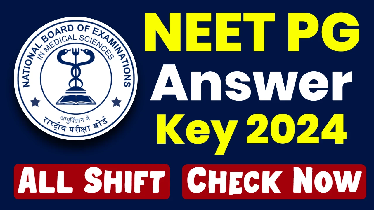 NEET PG Answer Key 2024