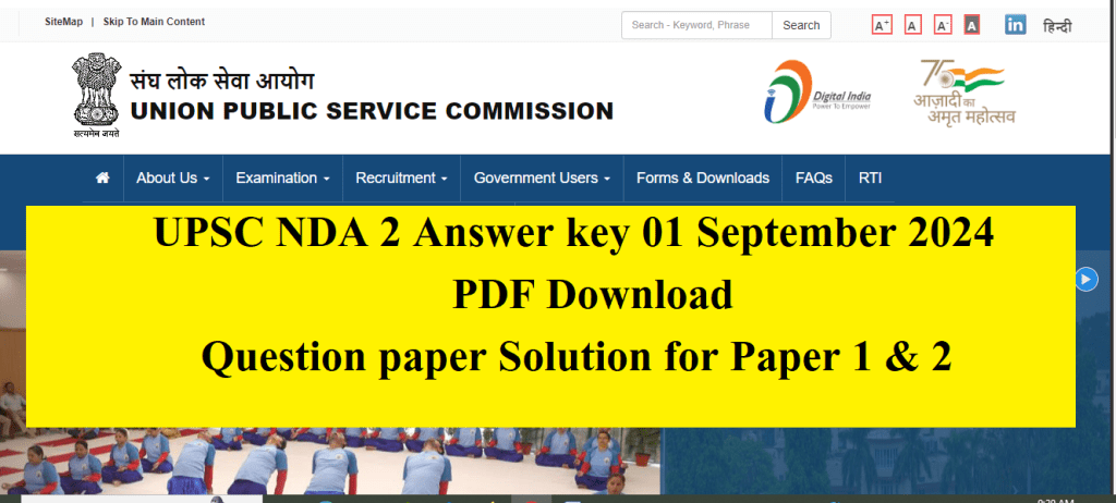 NDA 2 Answer Key 2024