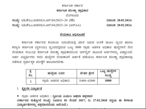 KPSC Village Accountant Recruitment 2024 PDF Notification 1000 Post Apply online software Final date Syllabus