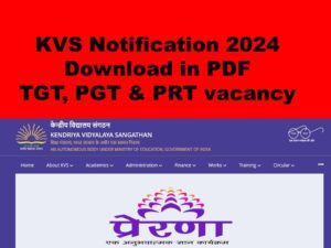 KVS Recruitment 2024 Notification PDF TGT PGT PRT emptiness Syllabus Apply online Final Date