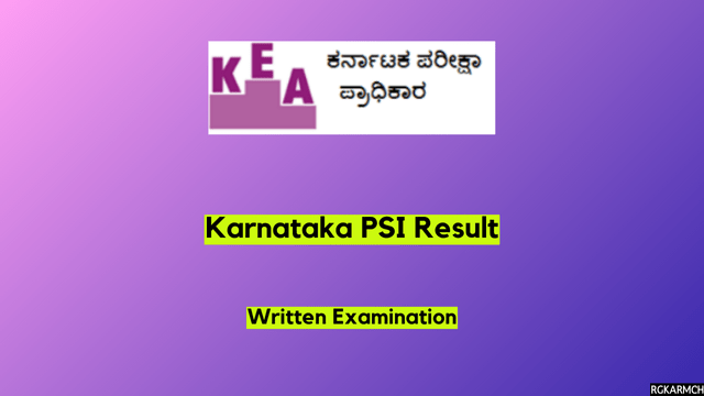 Karnataka PSI Result