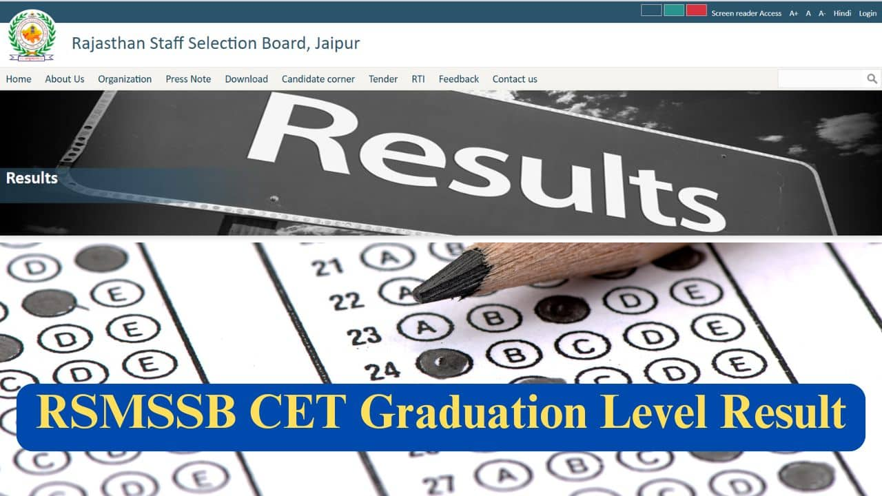 rsmssb cet graduation level result